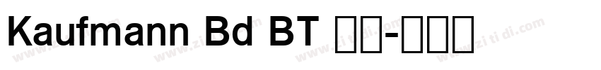 Kaufmann Bd BT 常规字体转换